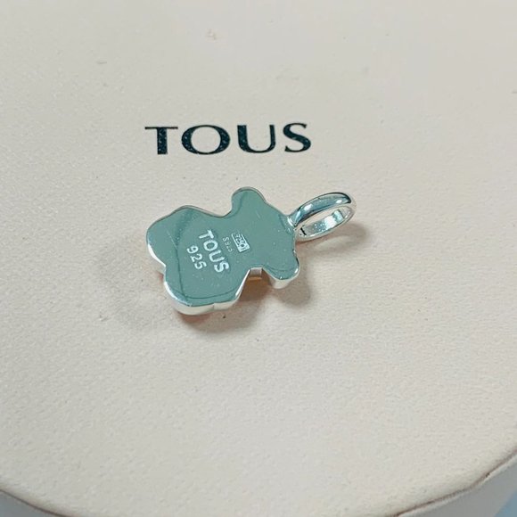 TOUS Charm Silver TOUS Color Pendant with medium faceted onyx Bear motif - Picture 4 of 7
